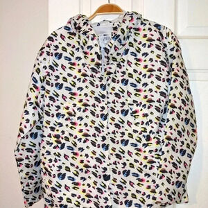 Zara Kids Animal Print Rain Windbreaker‎ Jacket with Hood and Pockets Sz 11-12